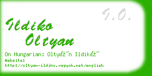 ildiko oltyan business card